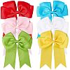 Bowknot Polyester Alligator Hair Clips for Women Girls OHAR-CP0001-26B-1