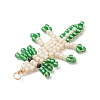 Copper Wire Wrapped Beaded Fish Charms PALLOY-MZ01088-5
