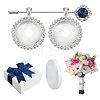 Zinc Alloy Rhinestone Lapel Pin Backs Making Kits JEWB-NB0001-31B-1