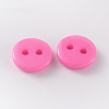 2-Hole Flat Round Resin Sewing Buttons for Costume Design BUTT-E119-34L-06-2
