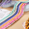 10 Strands 10 Colors Handmade Polymer Clay Beads Strands CLAY-TA0001-20-6