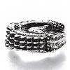 Tibetan Style Alloy Cuff Finger Rings RJEW-T009-03AS-3