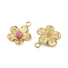 Natural Rhodonite Flower Charms STAS-I325-143G-04-2