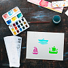 Gorgecraft 2 Sets 2 Styles PET Hollow Out Plastic Drawing Painting Stencils Templates AJEW-GF0006-91A-5
