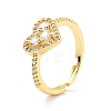 Heart Cubic Zirconia Adjustable Finger Ring for Valentine's Day RJEW-C004-02-RS-3