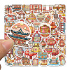 50Pcs Antique Theme PVC Waterproof Self-Adhesive Stickers PW-WG22100-01-2