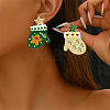 Christmas Theme Acrylic Dangle Stud Earrings FS-WG16439-04-2