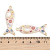 Printed Alloy Enamel Pendants RB-CBAA915-02G-07-3