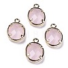 Faceted Synthetic Rose Quartz Charms G-N326-68-1