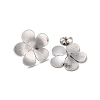 Flower 304 Stainless Steel Stud Earrings for Women EJEW-L272-031P-01-2