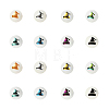 80Pcs 8 Colors Christmas Opaque Glass Beads EGLA-YW0001-06-2