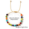 Adjustable Heart Natural Imperial Jasper & Brass Beaded Braided Bead Bracelets ZY5726-4