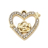 Alloy Rhinestone Pendants FIND-U026-05G-1