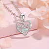 Alloy Colorful Rhinestone MAMA Heart Pendant Necklaces for Mother's Day FS-WG7C1CA-01-2