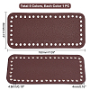   5Pcs 5Colors PU Leather Rectangle Bag Bottom PURS-PH0001-09-5