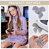26Pcs Rhinestone Self-adhesion Cloth Patches PATC-WR0001-35-3