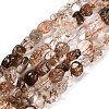 Natural Rutilated Quartz Beads Strands G-P568-C10-01-2