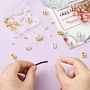 DIY Brass Cord Ends & Silicone Slide Charms Findings Kits KK-CJ0003-51-5