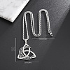 Viking Triskelion Knot Moon 201 Stainless Steel Pendant Necklaces for Men FS-WG9ED82-01-2