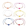 6Pcs Glass Seed Bead & Resin Braided Beaded Bracelets BJEW-MZ00307-3