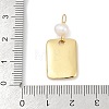 Natural Cultured Freshwater Pearl & Brass Pendants KK-U062-08G-3