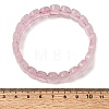 Natural Rose Quartz Beaded Stretch Bracelets for Women Men BJEW-D461-02G-3