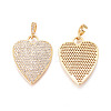 Brass Micro Pave Cubic Zirconia Pendants KK-D159-24G-2