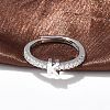 S925 Sterling Silver Adjustable Letter Rings for Women RJEW-M068-01P-K-4