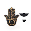 Wooden Hamsa Hand Shelf for Crystals WICR-PW0004-002E-1