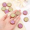 10Pcs 2 Colors Food Grade Eco-Friendly Silicone Beads SIL-CA0001-77-3