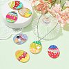 14Pcs 7 Styles Easter Egg Bunny Acrylic Pendants FIND-CJ0001-70-6