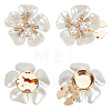 2 Pairs Alloy Rhinestone Cufflinks BUTT-CY0001-40-7