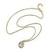 Brass Clear Cubic Zirconia Pendant Necklaces for Women NJEW-D305-03G-01-3
