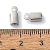 201 Stainless Steel Ribbon Crimp Ends STAS-C097-52P-3