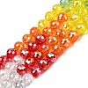 Electroplate Glass Beads Strands EGLA-D300-06-6mm-01-5