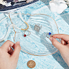 1Pc Ocean Series Transparent Gold Rim Glass Jewelry Plates AJEW-SC0002-79A-3