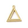 Rack Plating Brass Micro Pave Cubic Zirconia Pendant KK-H449-76G-06-3