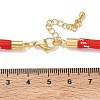 Ployester Core-Wrapped Round Cord Necklace Making KK-CBACFA2-03G-25-3