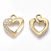 Eco-Friendly Zinc Alloy Rhinestone Pendants PALLOY-R131-01G-NR-1