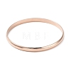 Ion Plating(IP) Fashion Polished 304 Stainless Steel Plain Bangles BJEW-L664-024C-RG-01-2