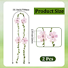 Flower Polyester with Iron wire Upper Arm Cuff Bangles for Women AJEW-GF0014-08A-2