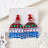 Christmas Acrylic Dangle Stud Earrings FS-WGF523C-02-1