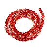 Electroplate Transparent Glass Beads Strands EGLA-Q132-4MM-A02-2