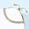 304 Stainless Steel Pave Clear Cubic Zirconia Tennis Bracelets BJEW-G754-03G-01-3