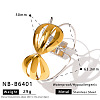 Two Tone 304 Stainless Steel Hollow Hinged Cuff Bangles for Women WGC4AFC-01-1
