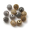  12Pcs Brass Micro Pave Cubic Zirconia Beads ZIRC-NB0001-97-1