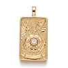 Brass Micro Pave Clear Cubic Zirconia Pendants ZIRC-Z004-01H-1