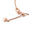 1mm Rack Plating Brass Box Chain Adjustable Slider Necklaces for Women Men MAK-L044-08RG-2