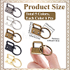 30Pcs 5 Colors Iron Ribbon Ends with Keychain Split Ring IFIN-GF0001-66-2