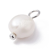 Natural Cultured Freshwater Pearl Charms PALLOY-JF01099-03-4
